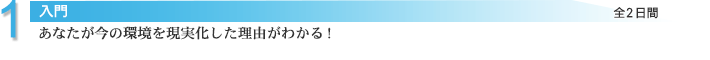 入門 あなたが今の環境を現実化した理由がわかる!